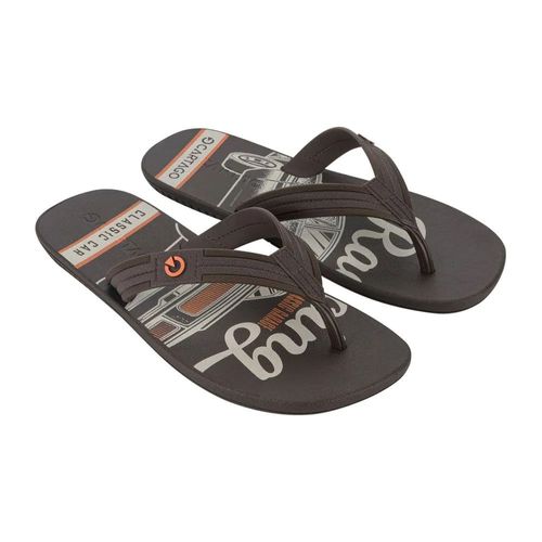 Chinelo Dedo Cartago Atlanta II Marrom e Bege Masculino