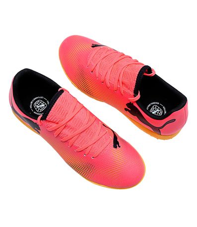 Chuteira Society Puma Future 7 Coral Juvenil Masculina