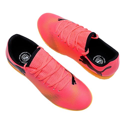 Chuteira Society Puma Future 7 Coral Juvenil Masculina