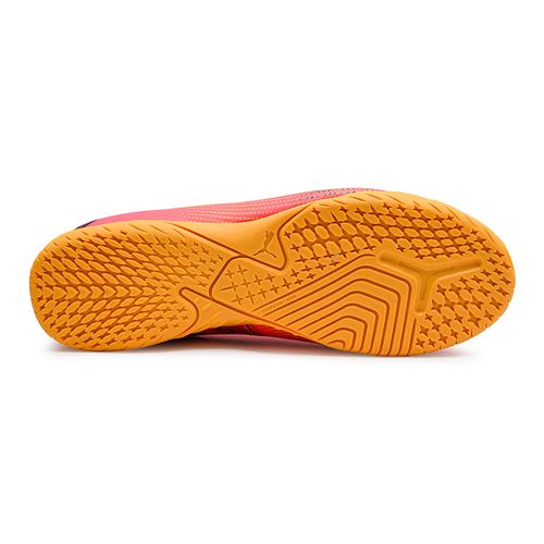 Chuteira Indoor Puma Future 7 Coral e Laranja Juvenil Masculina