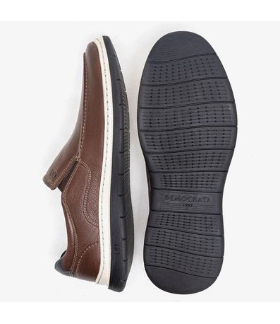 Sapato Mocassim Democrata Leave Conhaque Masculino