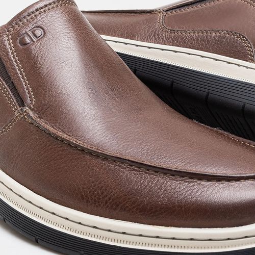 Sapato Mocassim Democrata Leave Conhaque Masculino