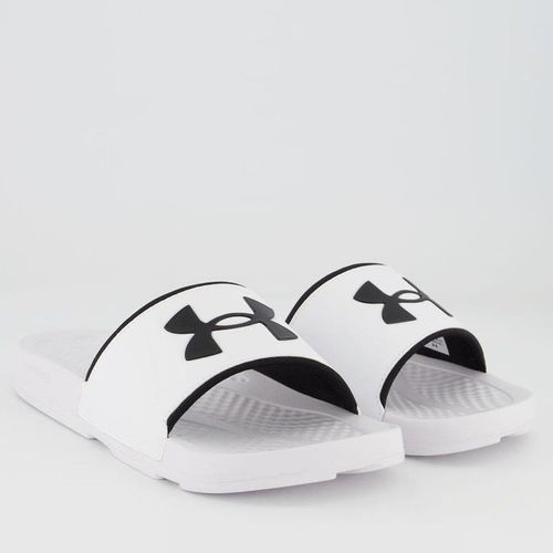 Chinelo Slide Under Armour Daily Branco e Preto Masculino