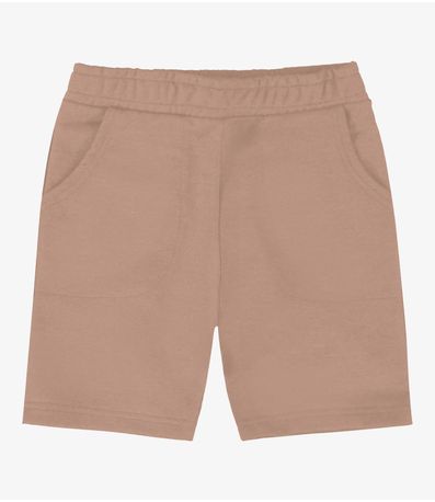Bermuda Infantil Masculina Em Moletom Rovi Kids Marrom
