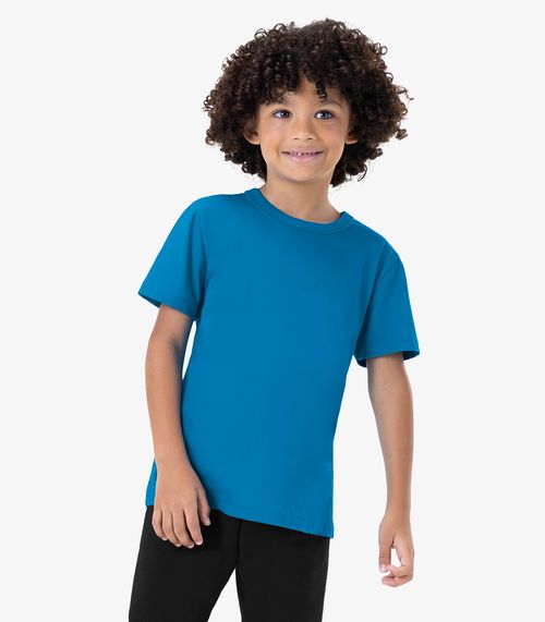 Camiseta Infantil Masculina Básica Rovitex Kids Azul