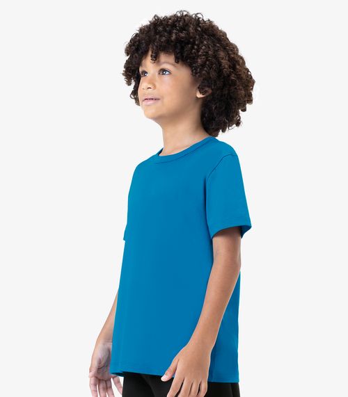 Camiseta Infantil Masculina Básica Rovitex Kids Azul