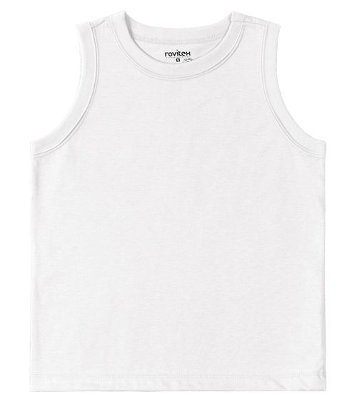 Regata Básica Infantil Masculina Rovitex Kids Branco