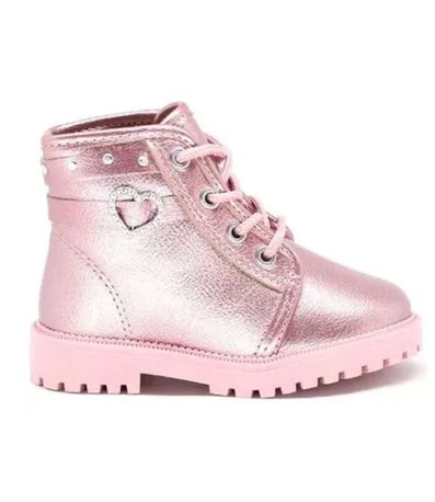 Bota Coturno Molekinha Rosa Infantil Feminina
