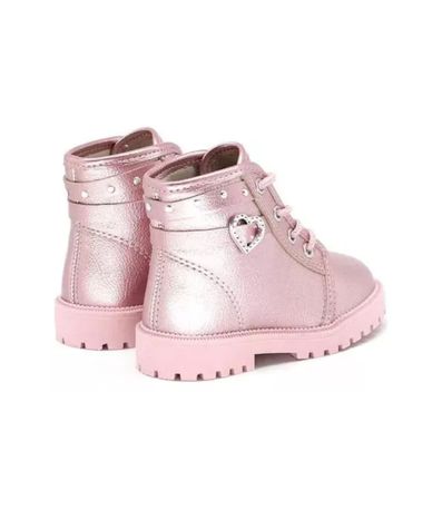 Bota Coturno Molekinha Rosa Infantil Feminina