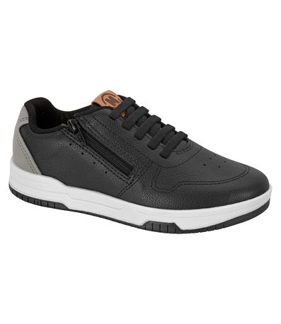 Sapatênis Casual Molekinho Preto e Cinza Juvenil Masculino