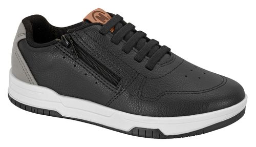 Sapatênis Casual Molekinho Preto e Cinza Juvenil Masculino