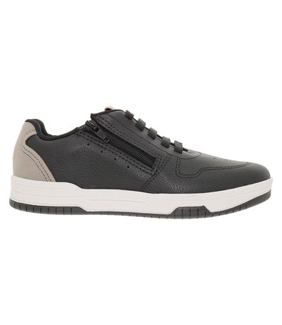 Sapatênis Casual Molekinho Preto e Cinza Juvenil Masculino