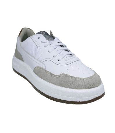 Sapatênis Casual Democrata Drake Pulse Off White e Branco Masculino
