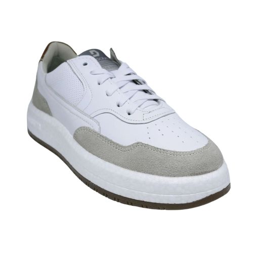 Sapatênis Casual Democrata Drake Pulse Off White e Branco Masculino