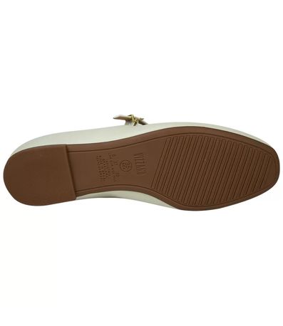 Sapatilha Bico Redondo Vizzano Branco Off Feminina