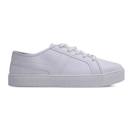 Tênis Casual Flatform Moleca Branco Feminino