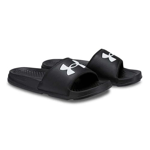 Chinelo Slide Under Armour Preto e Branco Masculino