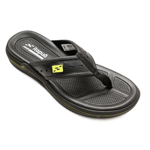 Chinelo Dedo Itapuã Preto e Verde Masculino