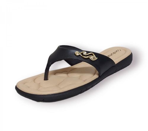 Tamanco Plataforma Comfortflex Preto Feminino