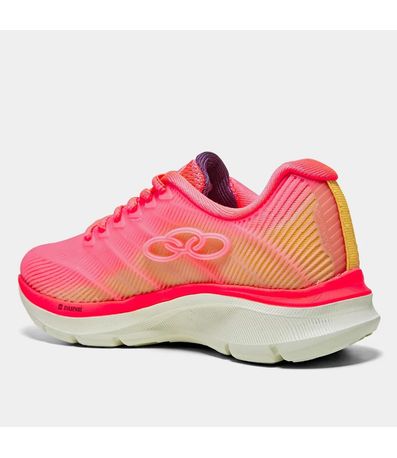 Tênis Esportivo Olympikus Rosa e Laranja Juvenil Feminino