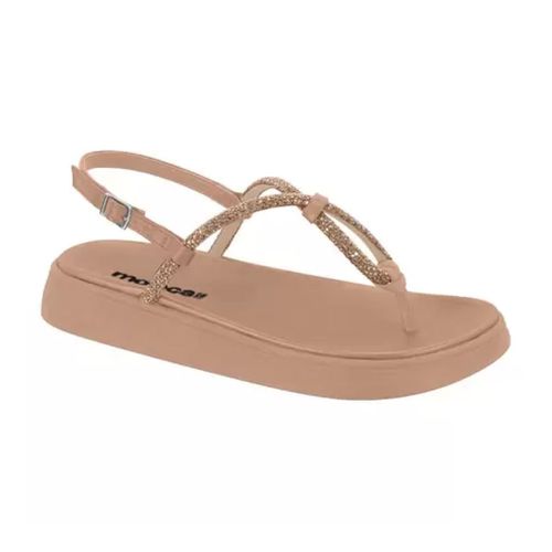 Sandália Flatform Moleca Rose e Nude Feminina