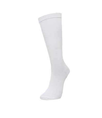 Meia Casual Selene Cano Alto Branco Feminino