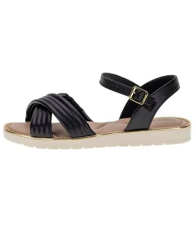 Sandália Flats Modare Trançado Preto Feminino