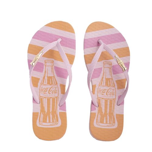 Chinelo de Dedo Rosa Coca Cola Feminino