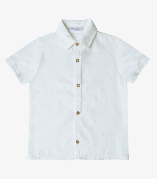 Camisa Infantil Masculina Gola Dupla Trick Nick Branco