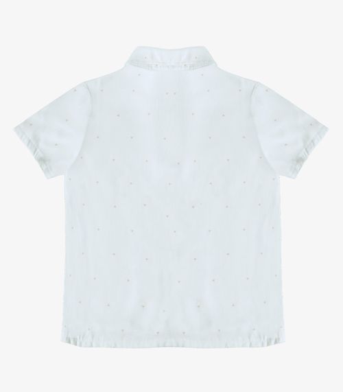 Camisa Infantil Masculina Gola Dupla Trick Nick Branco