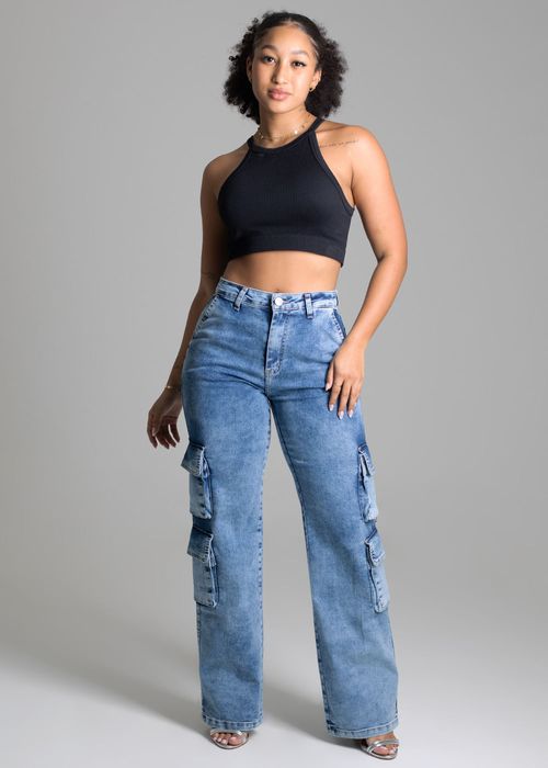 Calça Jeans Sawary Wide Leg - 277786