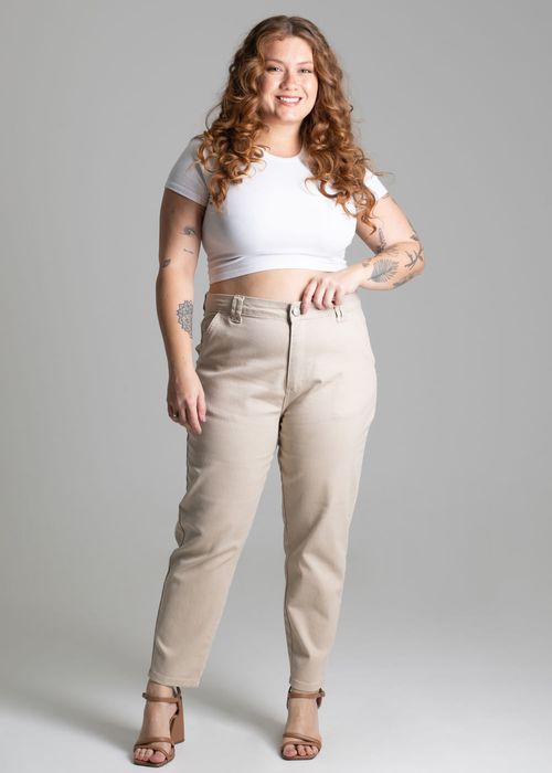 Calça Sarja Sawary Plus Size Mom -277661