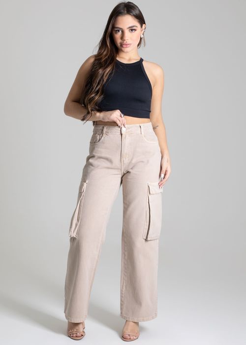 Calça Sarja Sawary Wide Leg - 277549