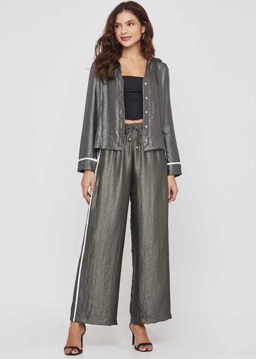 Calça Sawary Pantalona Verde - 277818