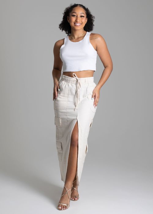 Saia Linho Sawary Midi - 277348