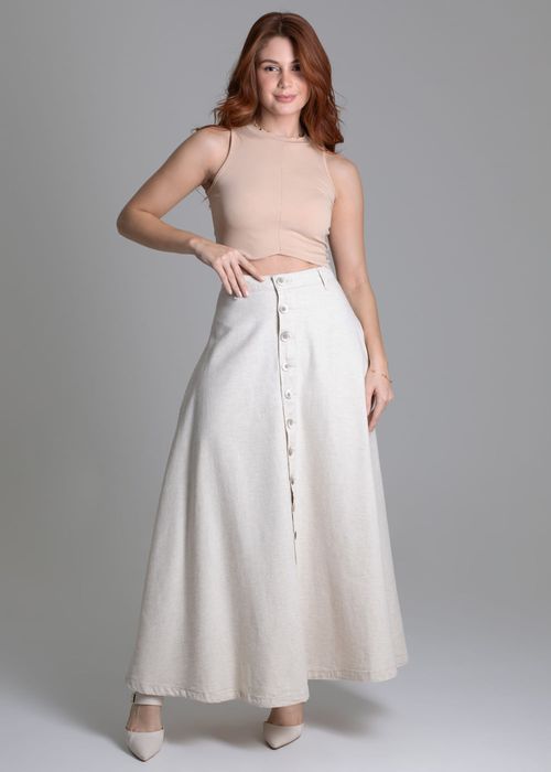 Saia Linho Sawary Midi - 277678