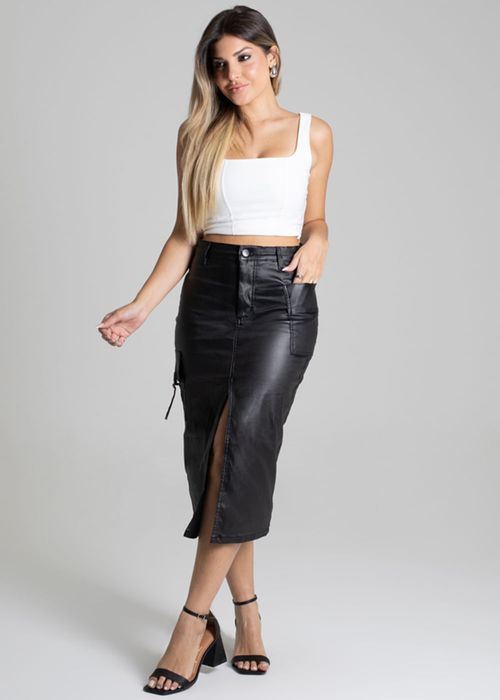 Saia Midi Resinada Sawary - 277126