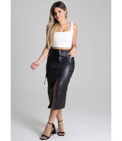 Saia Midi Resinada Sawary - 277126