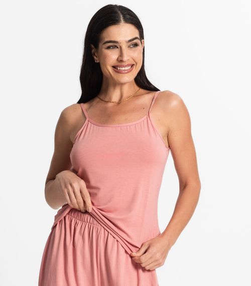 Pijama Feminino De Alças Select Rosa