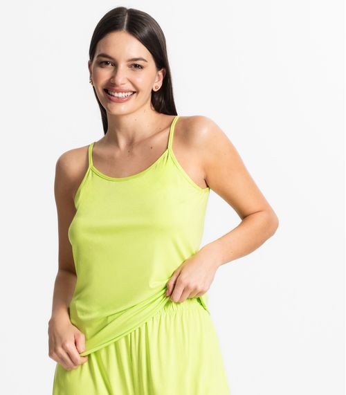 Pijama Feminino De Alças Select Verde