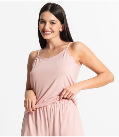 Pijama Feminino De Alças Select Bege
