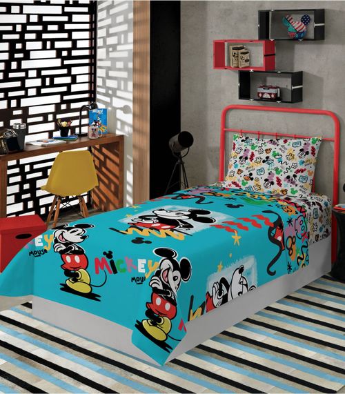 Jogo De Cama Infantil Solteiro 2 Peças Lepper Azul