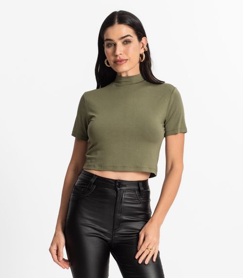 Blusa Cropped Feminina Select Verde
