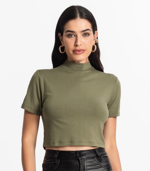 Blusa Cropped Feminina Select Verde