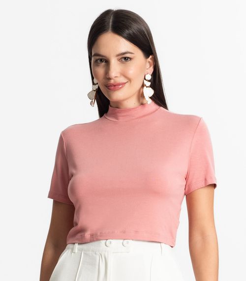Blusa Cropped Feminina Select Rosa