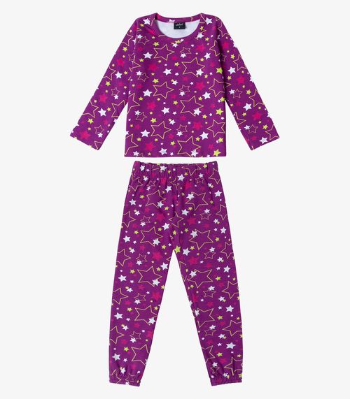 Pijama Infantil Menina Estapado Select Roxo