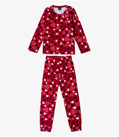 Pijama Infantil Menina Estapado Select Vermelho