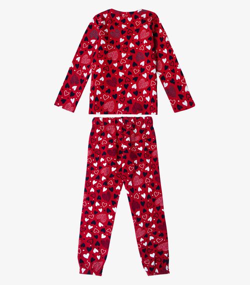 Pijama Infantil Menina Estapado Select Vermelho