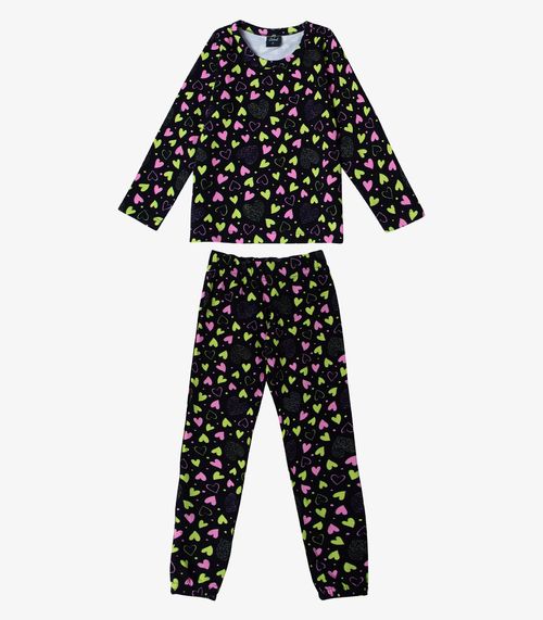 Pijama Infantil Feminino Estapado Select Preto