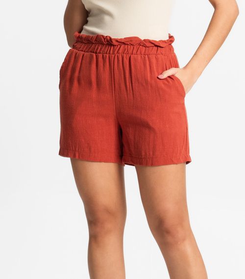 Shorts Feminino Linho Endless Laranja